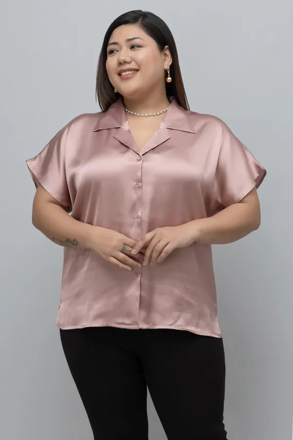 Women's_Plus_Size_Soild_Satin_Shirt