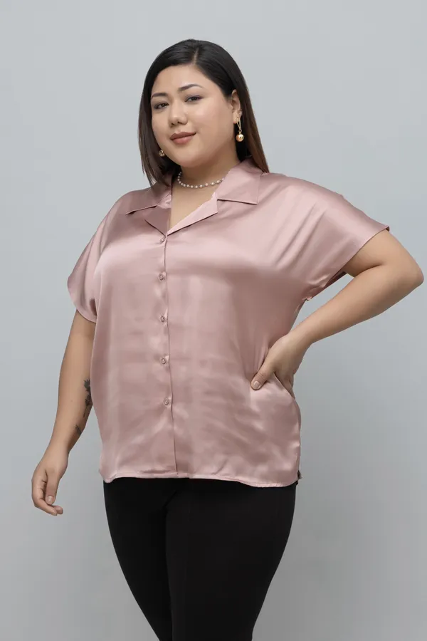 Women's_Plus_Size_Soild_Satin_Shirt