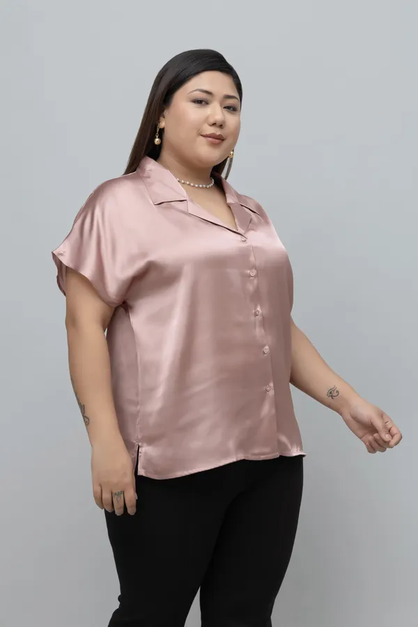 Women's_Plus_Size_Soild_Satin_Shirt