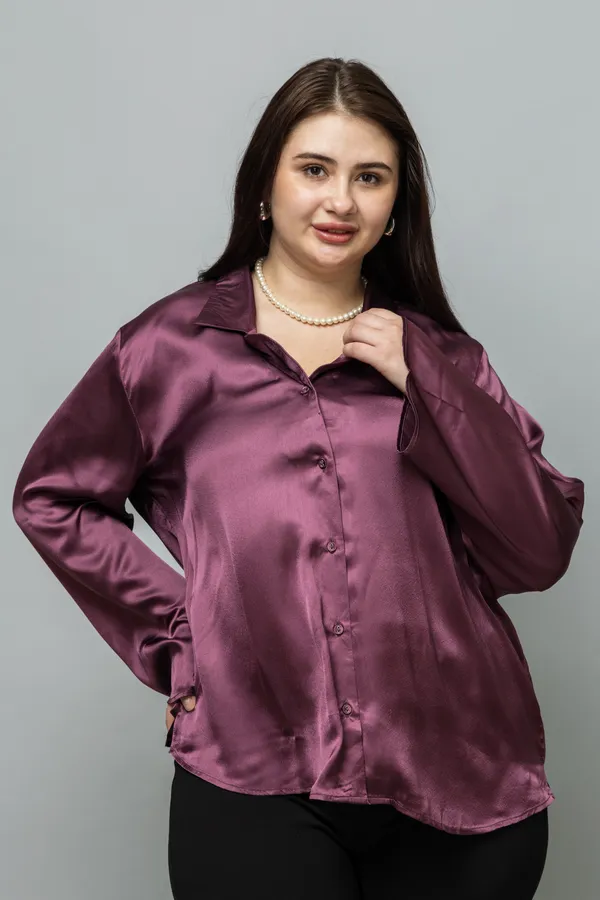 Flared_Sleeves_Casual_Satin_Shirt