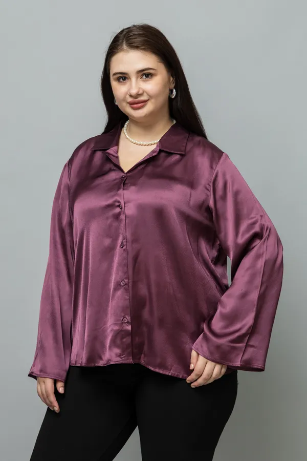 Flared_Sleeves_Casual_Satin_Shirt