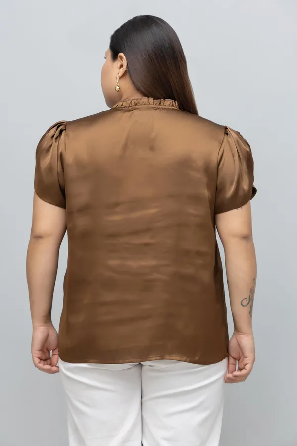 Women's_Plus_Size_Tulip_Sleeves_Satin_Top