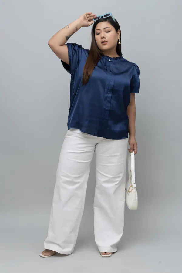 Women's_Plus_Size_Tulip_Sleeves_Satin_Top