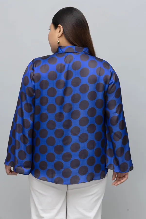 Women's_Plus_Size_Polka_Print_Tie_Top_For_Women