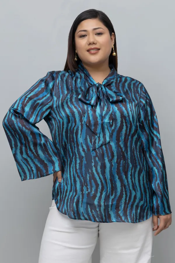 Women's_Plus_Size_Chevron_Print_Satin_Top