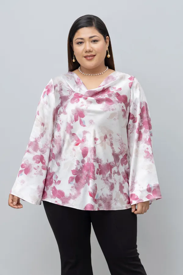 Women's_Plus_Size_Floral_Print_Satin_Top
