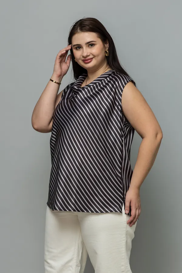 Striped_Satin_Cowl_Neck_Top