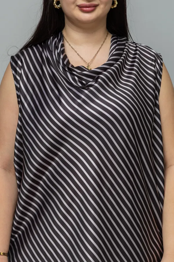 Striped_Satin_Cowl_Neck_Top