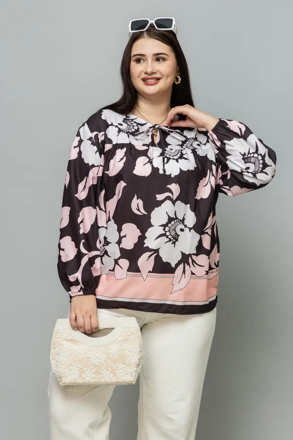 Tie-Up_Neck_Puff_Sleeves_Top