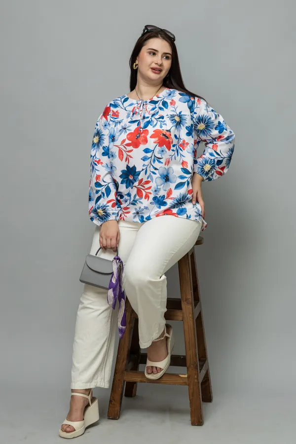 Tie-Up_Neck_Puff_Sleeves_Top
