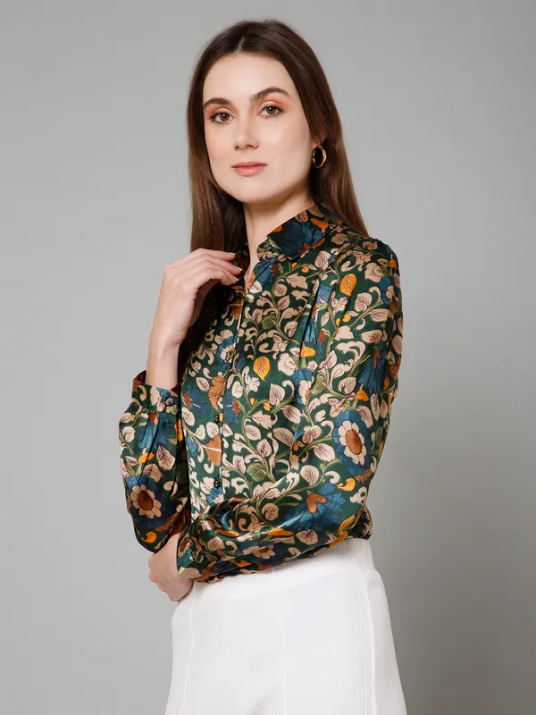 Floral_Casual_Satin_Shirt