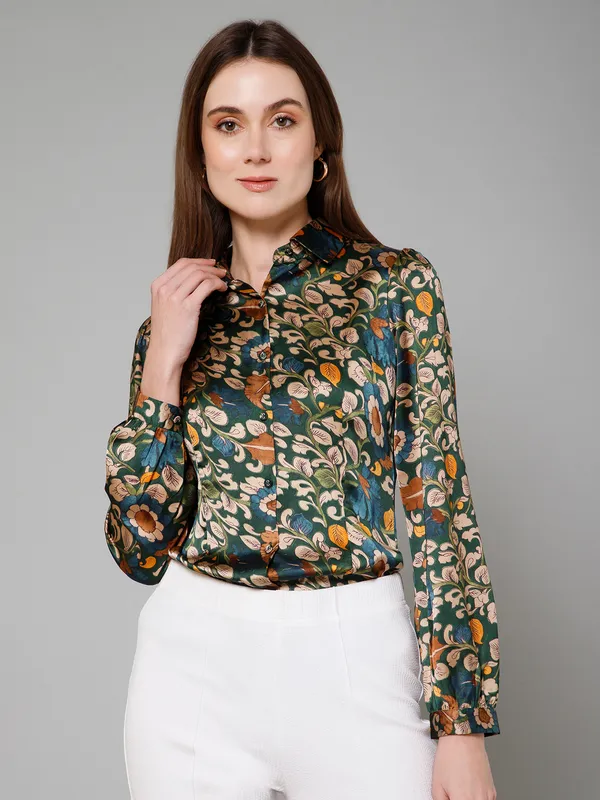 Floral_Casual_Satin_Shirt