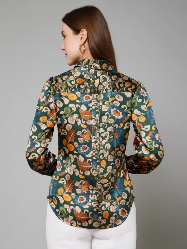 Floral_Casual_Satin_Shirt