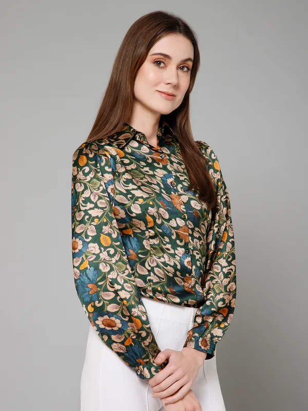 Floral_Casual_Satin_Shirt