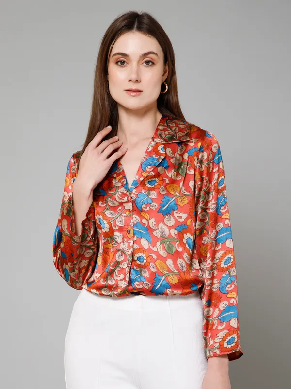 Kalamkari-Inspired_Floral_Print_Shirt_For_Women_&_Girls