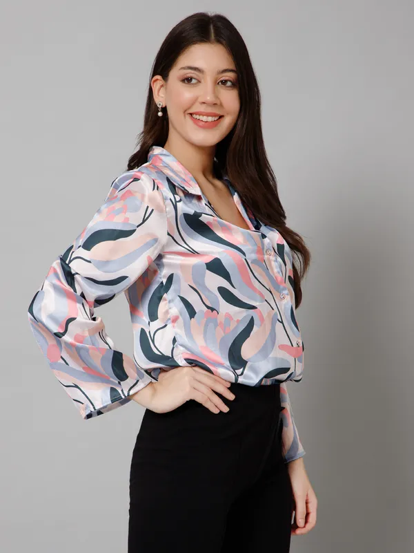 Abstract_Printed_Satin_Shirt_for_Women