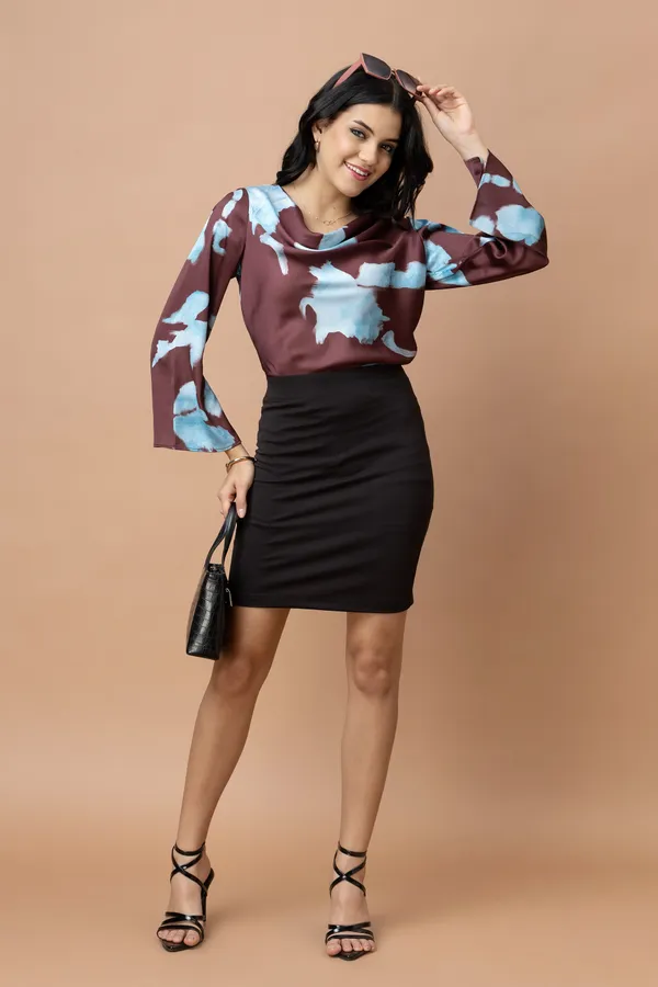 Cowl_Neck_Bell_Sleeves_Satin_Top