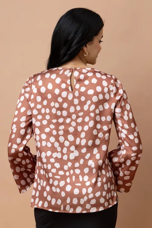 Cowl_Neck_Bell_Sleeves_Satin_Top