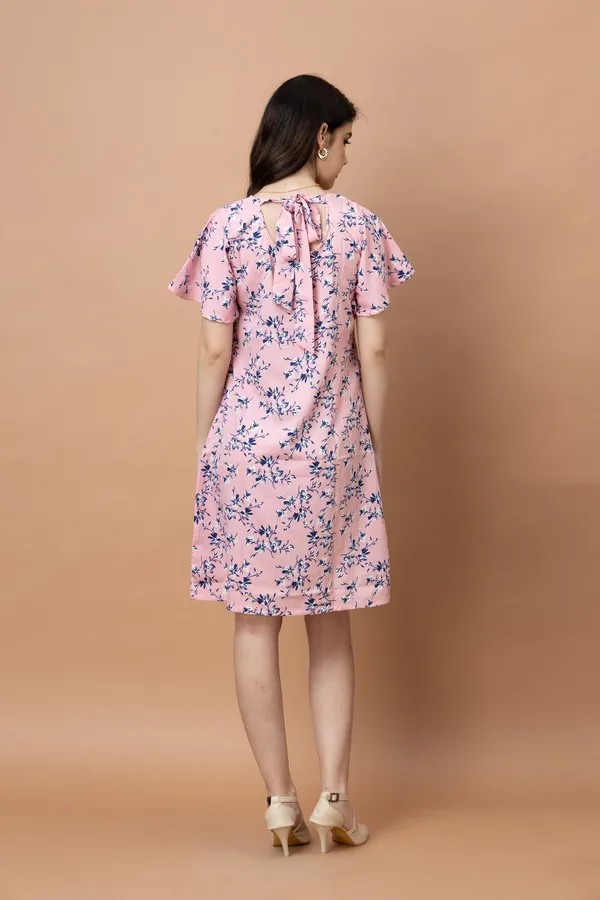 Floral_Square_Neck_Knee_Length_Dress