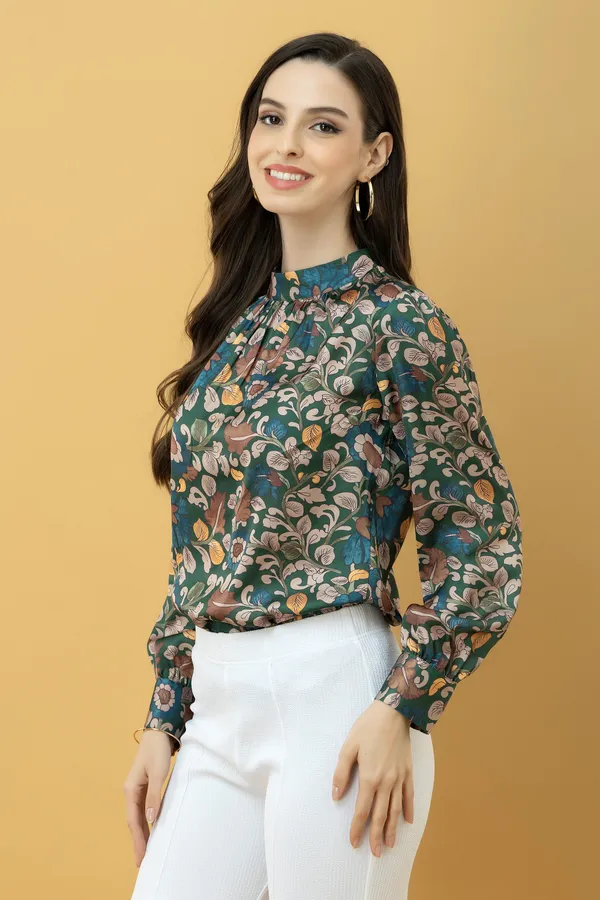 Gathered_Neck_Satin_Top