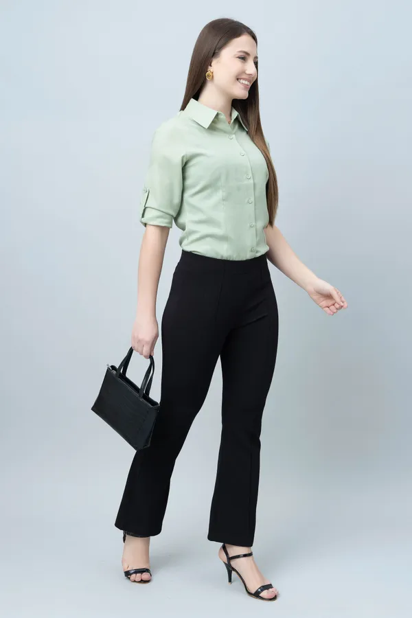 Green_Linen_Blend_Printed_Full_Sleeve_Hip_Length_Shirt_For_Women