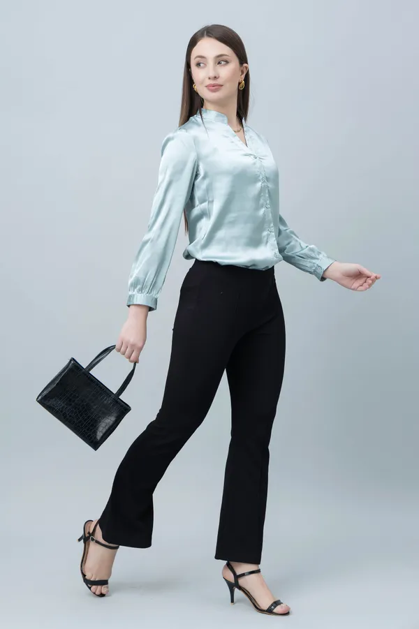 Green_Satin_Solid_Full_Sleeve_Hip_Length_Shirt_For_Women
