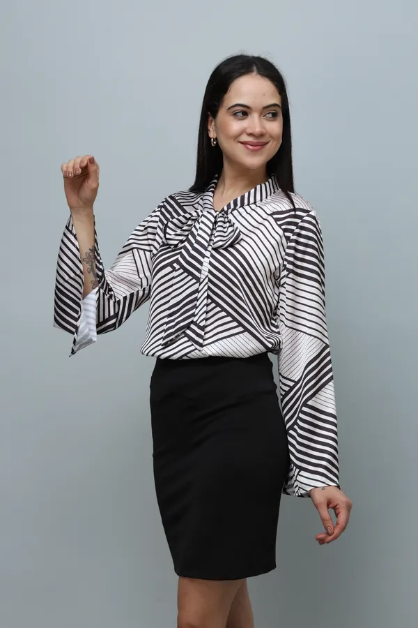Tie-Up_Neck_Bell_Sleeves_Satin_Top