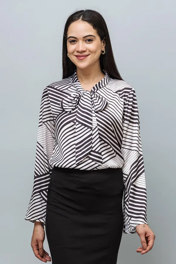 Tie-Up_Neck_Bell_Sleeves_Satin_Top