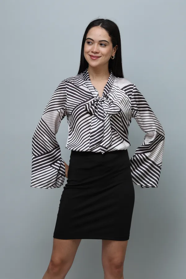 Tie-Up_Neck_Bell_Sleeves_Satin_Top