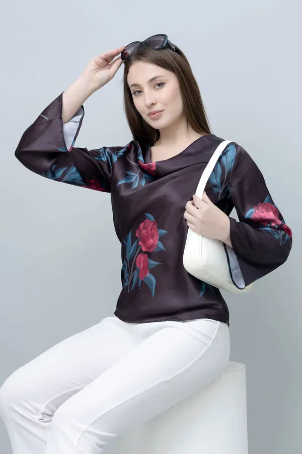 Floral_Cowl_Neck_Satin_Top
