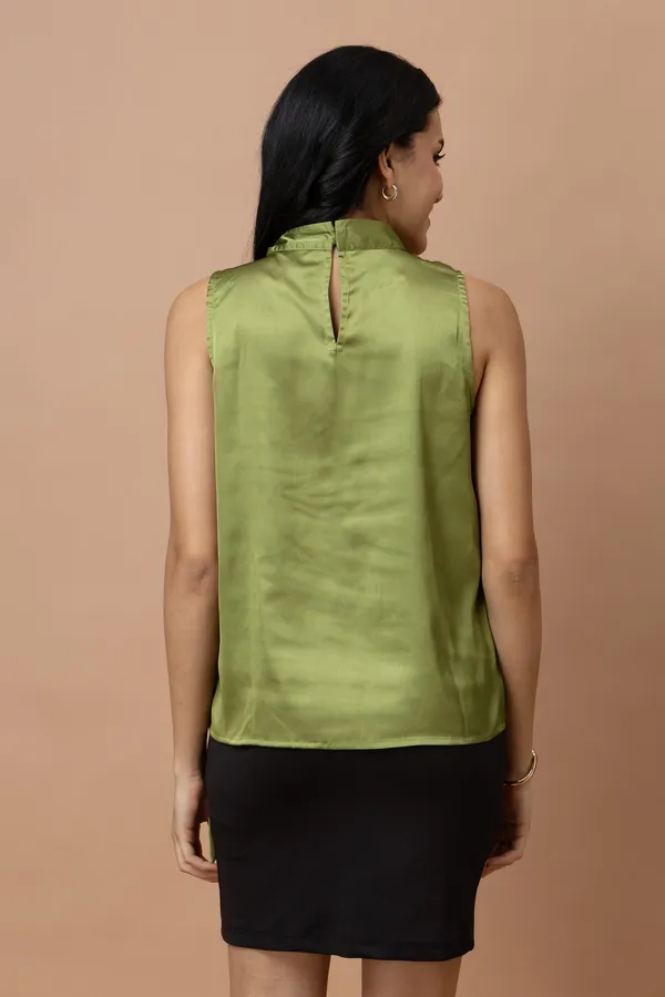 Sleeveless_Tie_Neck_Satin_Top