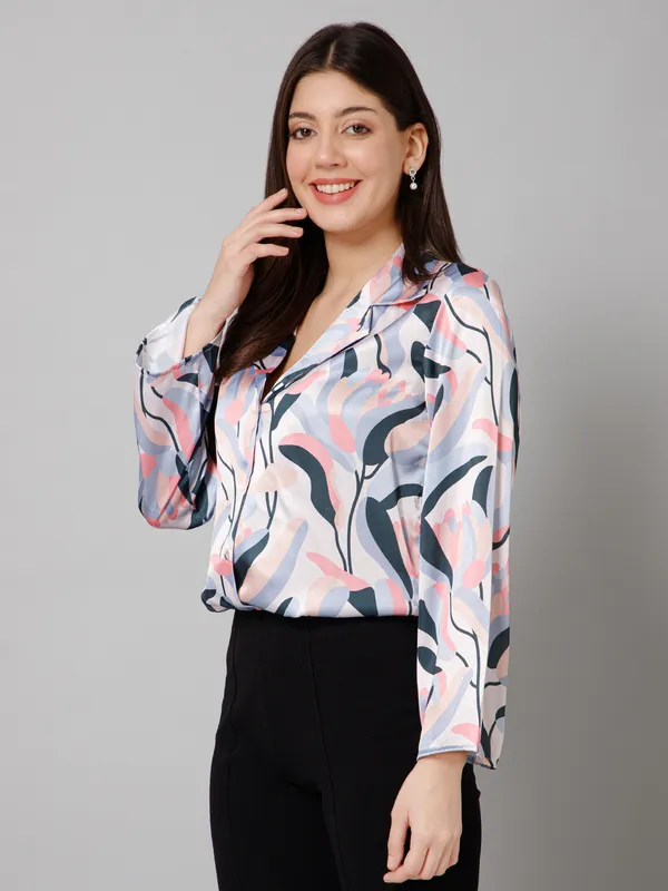 Abstract_Printed_Satin_Shirt_for_Women