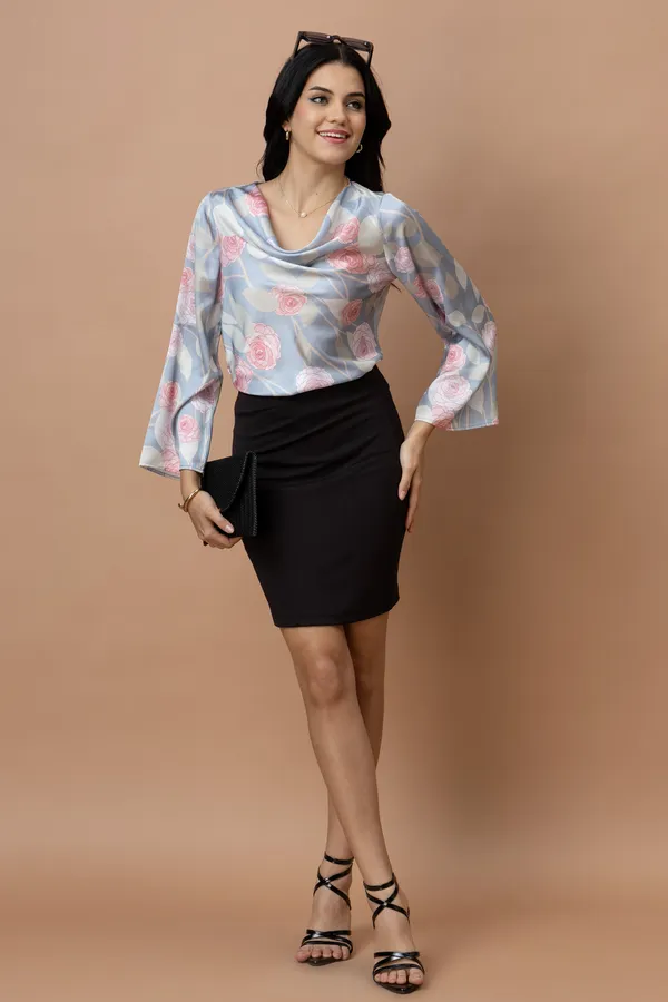 Cowl_Neck_Bell_Sleeves_Satin_Top