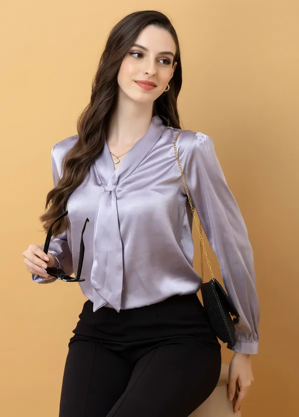 Cuffed_Sleeve_Satin_Top