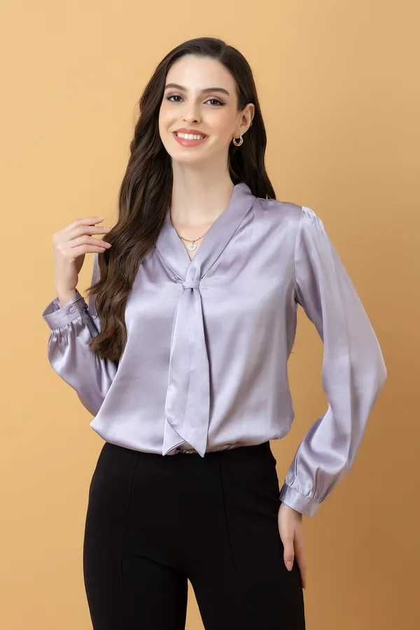 Cuffed_Sleeve_Satin_Top