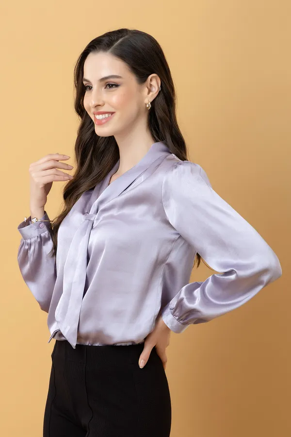 Cuffed_Sleeve_Satin_Top