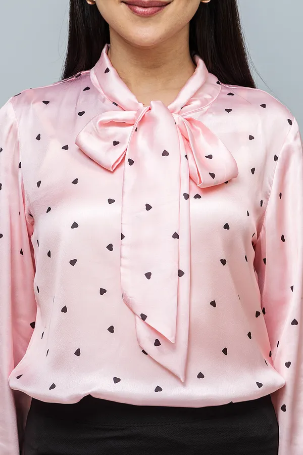 Tie-Up_Neck_Bell_Sleeves_Satin_Top