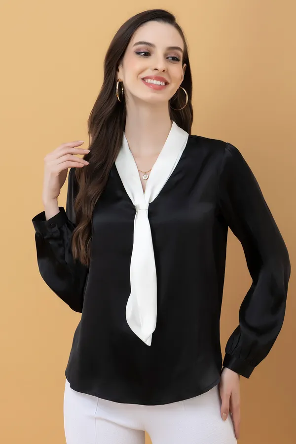Cuffed_Sleeve_Satin_Top