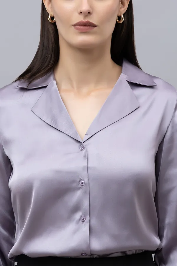 Purple_Satin_Solid_Full_Sleeve_Spread_Collar_Hip_Length_Shirt_For_Women_&_Girls