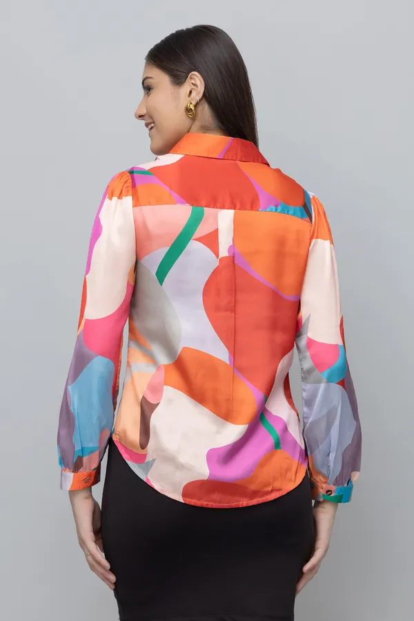 Multicolor_Satin_Printed_Full_Sleeve_Hip_Length_Shirt_For_Women
