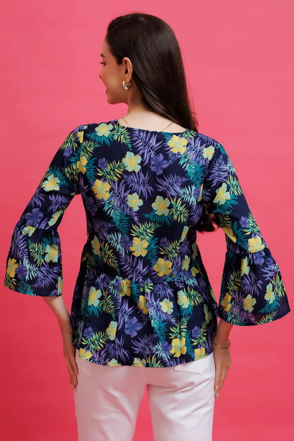 Tropical_Printed_Bell_Sleeves_Top