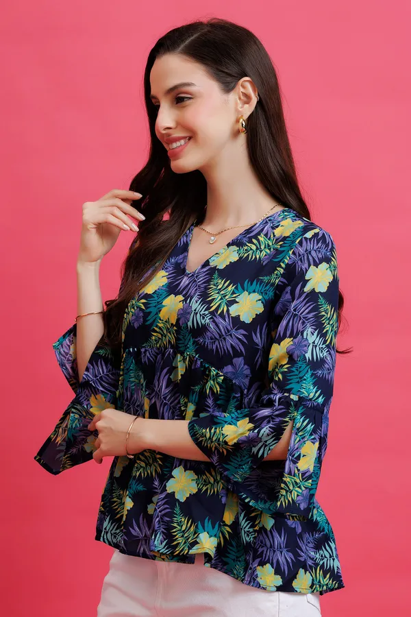 Tropical_Printed_Bell_Sleeves_Top