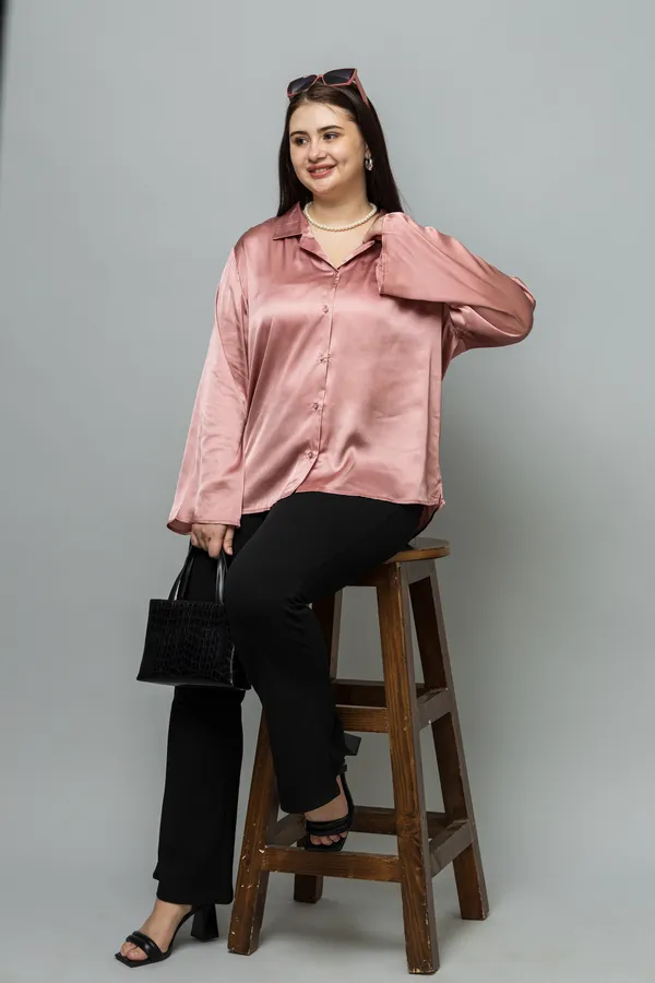 Flared_Sleeves_Casual_Satin_Shirt