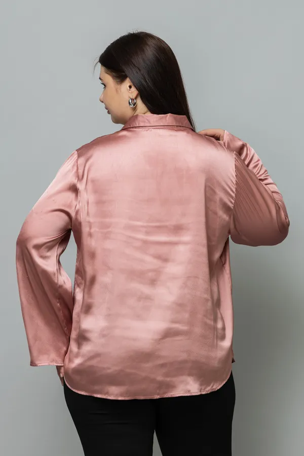 Flared_Sleeves_Casual_Satin_Shirt