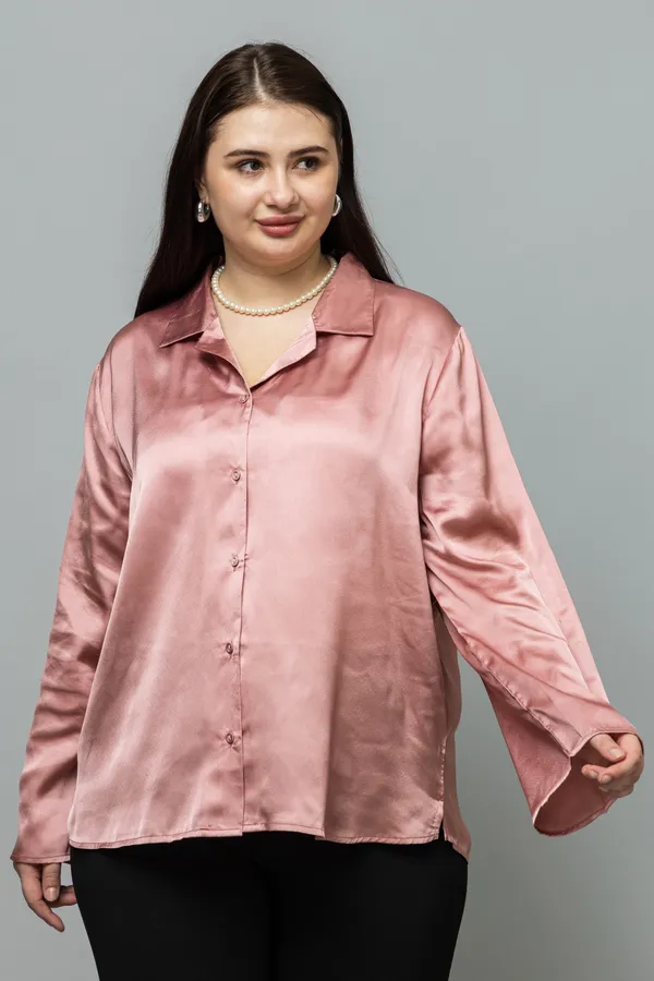 Flared_Sleeves_Casual_Satin_Shirt