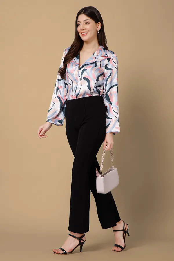 Flared_Sleeves_Printed_Satin_Shirt