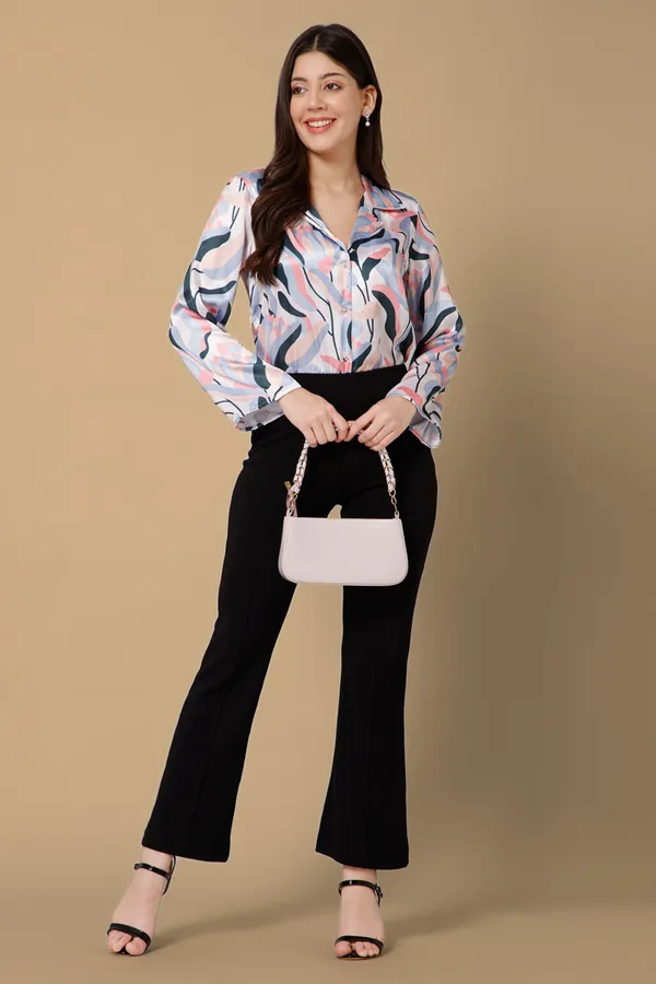 Flared_Sleeves_Printed_Satin_Shirt