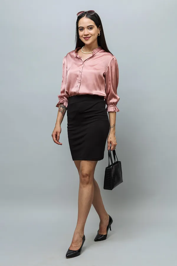 Spread_Collar_Elasticated_Sleeves_Satin_Shirt
