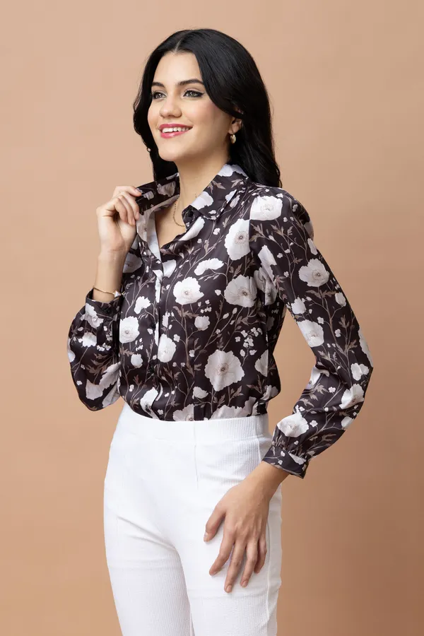Floral_Printed_Casual_Satin_Shirt
