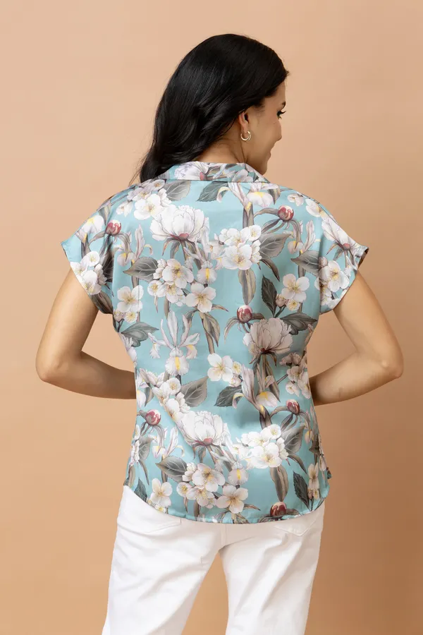 Floral_Printed_Cuban_Collar_Satin_Shirt